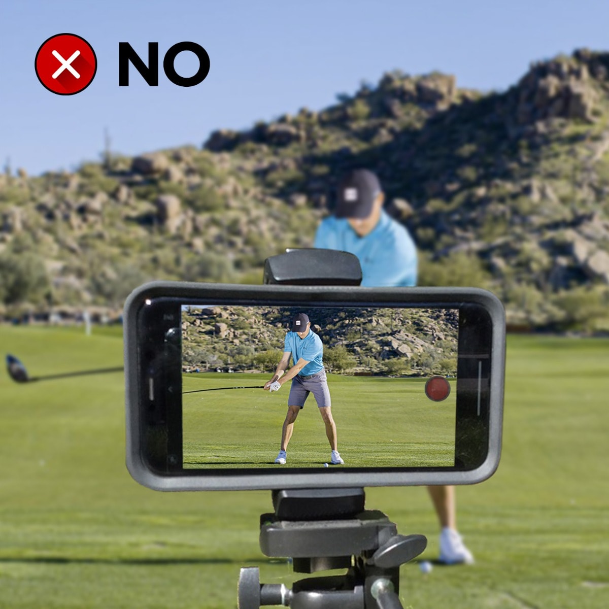 In this example, the golfer's hands were not...