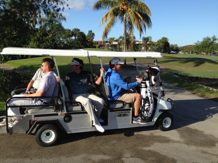 Then it's off to film some tips.