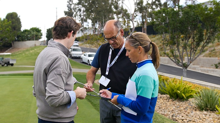 Kim finding the right specs. 