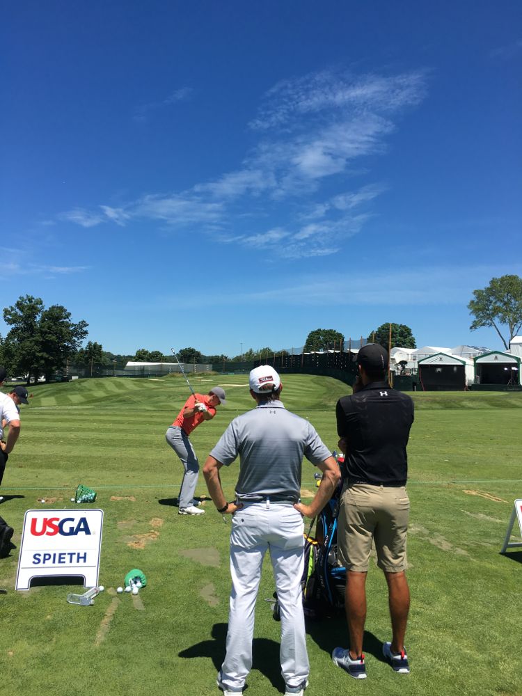 Team Spieth (Coach Cameron McCormick and Caddie...
