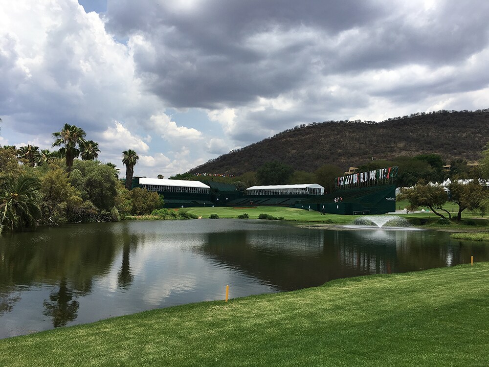 There are a few small water features on the course...