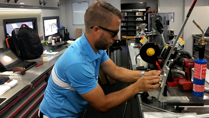 Fine tuning the equipment to our Ambassador's...