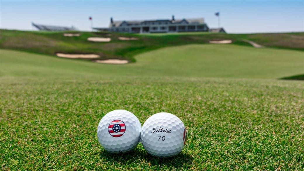 70 Years at the Top Pro V1 golf balls at Shinnecock
