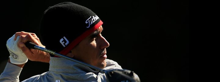 Rafa Cabrera-Bello in winter headwear.
